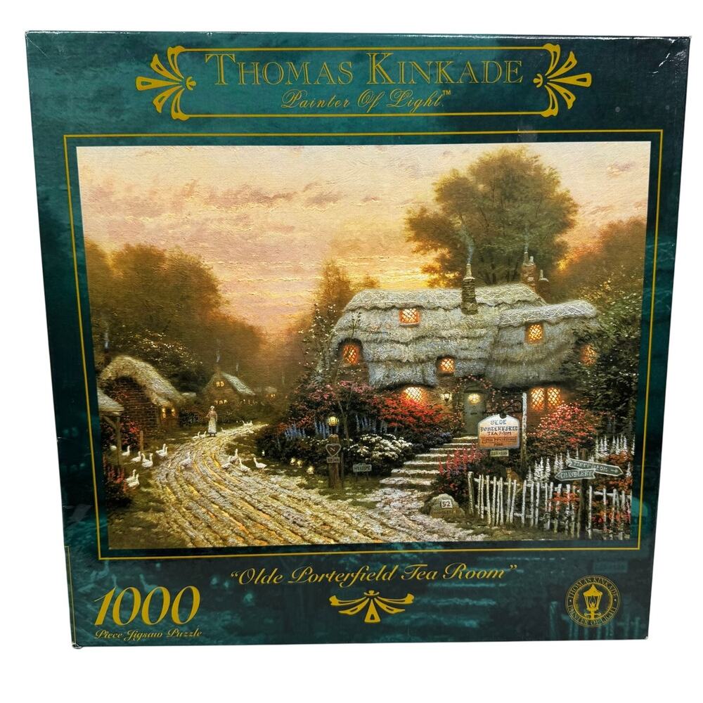 Thomas Kinkade New Olde Porterfield Tea Room 1000 Piece 27 x 20‎ Puzzle Sealed.